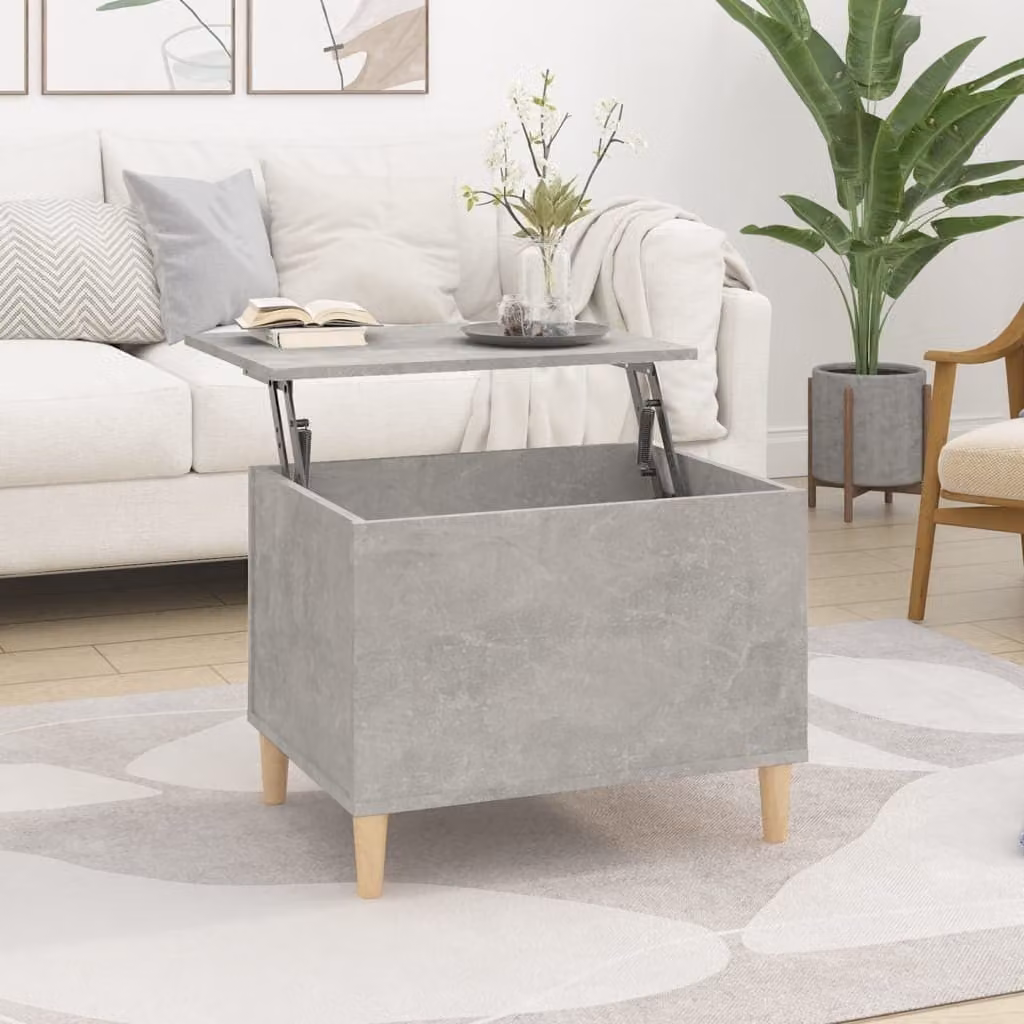 Maison Exclusive - Tavolino grigio cemento 60x44,5x45 cm Materiale ligneo