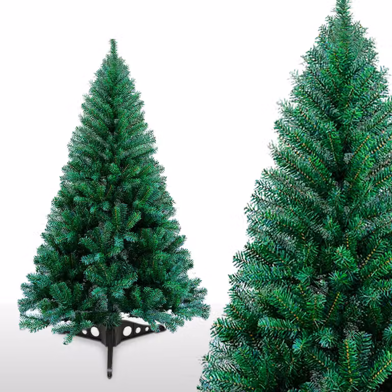 Jayseuw Albero di Natale Albero di Natale selezione di alberi di Natale verde floccato 120cm