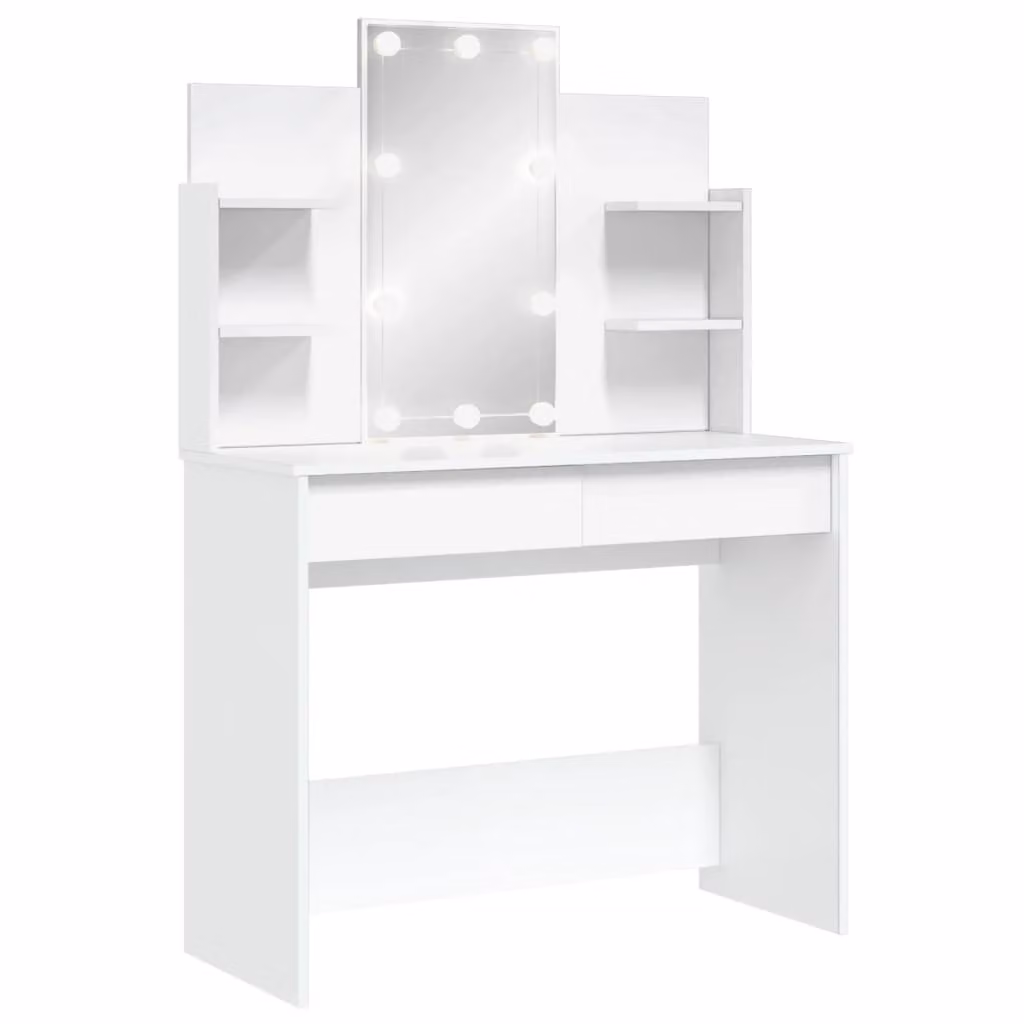 Toeletta con Luci LED Bianco 96x40x142 cm