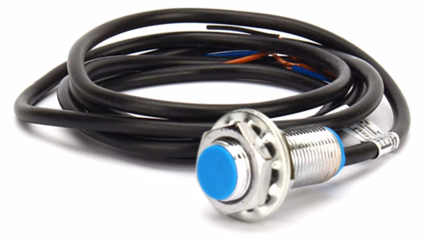 Sensore di prossimità NPN, portata 10 mm, alimentazione 6-36 V DC, contatto normalmente aperto