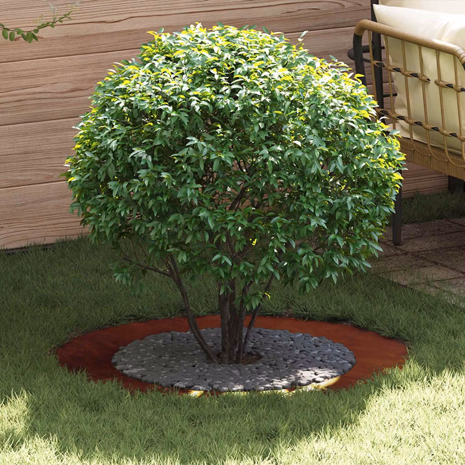 Set di 5 fioriere vidaXL in acciaio effetto ruggine per giardino ornamentale, Ø 60/90 cm, colore marrone
