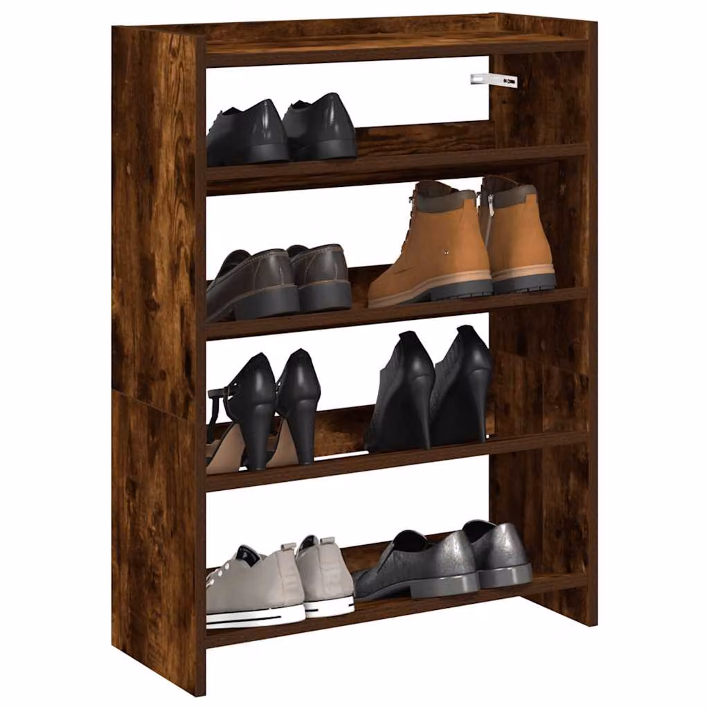 Scarpiera moderna da parete vidaXL in legno e MDF marrone L: 60 cm, P: 25 cm, H: 62 cm