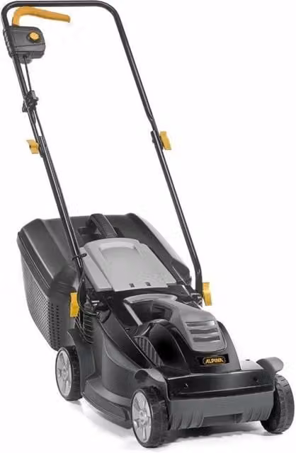 Rasaerba elettrico Alpina BL 380 nero con sacco di raccolta da 40 litri e larghezza di taglio 38 cm