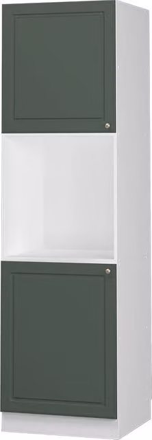 Mobile per forno da incasso Fame-Line Verde-oro rustico/Bianco 60 cm aperto Vicco