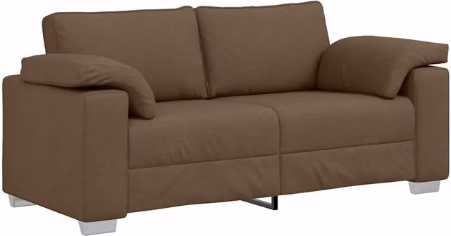 Divano | Divano da soggiorno | Sofa a due posti Marrone 180 cm Tessuto