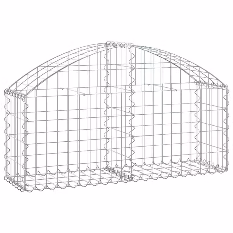 Cesto Gabbione ad Arco 100x30x40/60 cm Ferro Zincato
