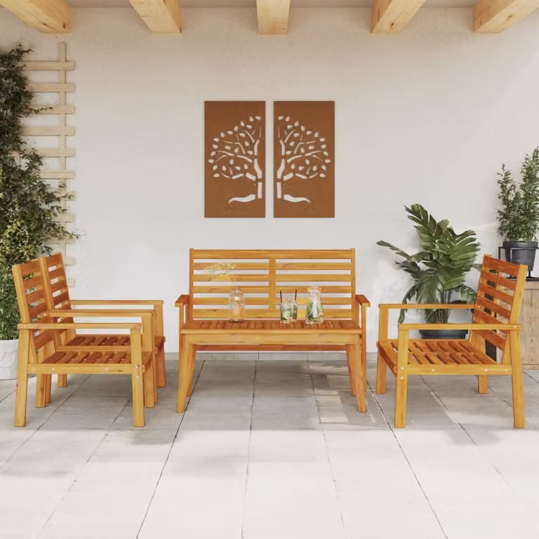 Maison Exclusive - Set Salotto da Giardino 5 pz in Legno Massello di Acacia