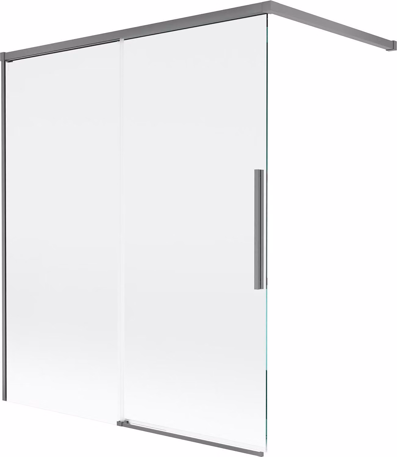 Mexen Rox paratia per vasca da bagno scorrevole a 2 ante 140 x 150 cm, trasparente, gun metal - 8C9-140-003-95-00