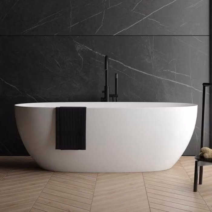 OLTENS Ebba, vasca da bagno freestanding, forma ovale, 170 x 80 cm