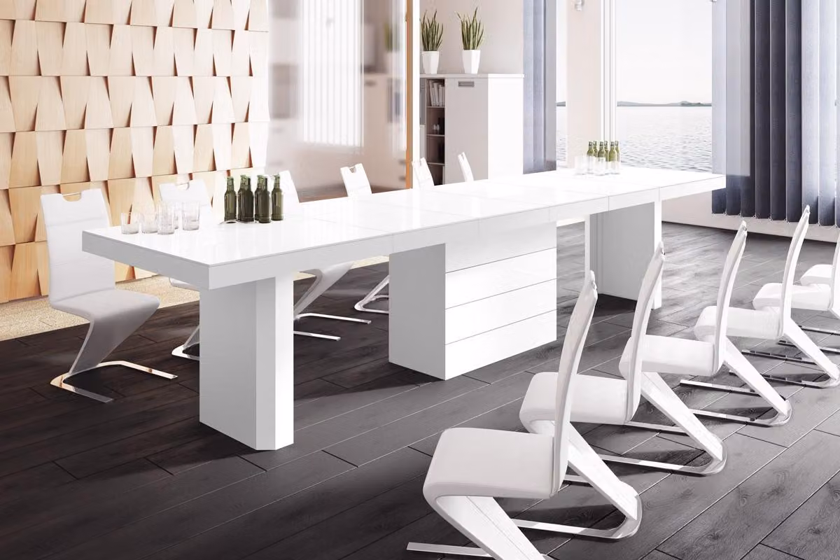 Tavolo da pranzo di design HE-777 XXL allungabile da 140 a 332 cm