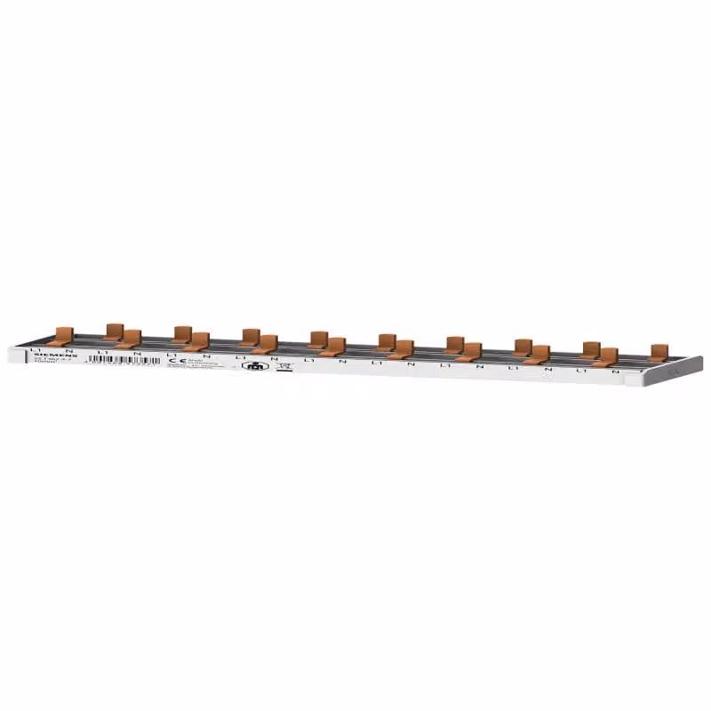 Guida a morsetto Siemens compatta, collegamento 10 mm², 1 polo/neutro, 9x apparecchio compatto 1 TE 5ST36747