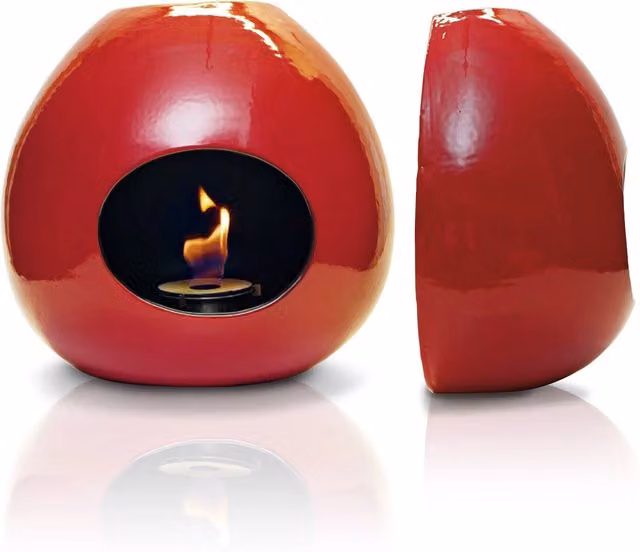 Camino a Bioetanolo da Parete in Ceramica 50x48 cm Ferazzoli Onion Rosso