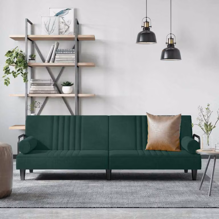 vidaXL Divano Letto con Braccioli in Velluto Verde per il tuo Soggiorno