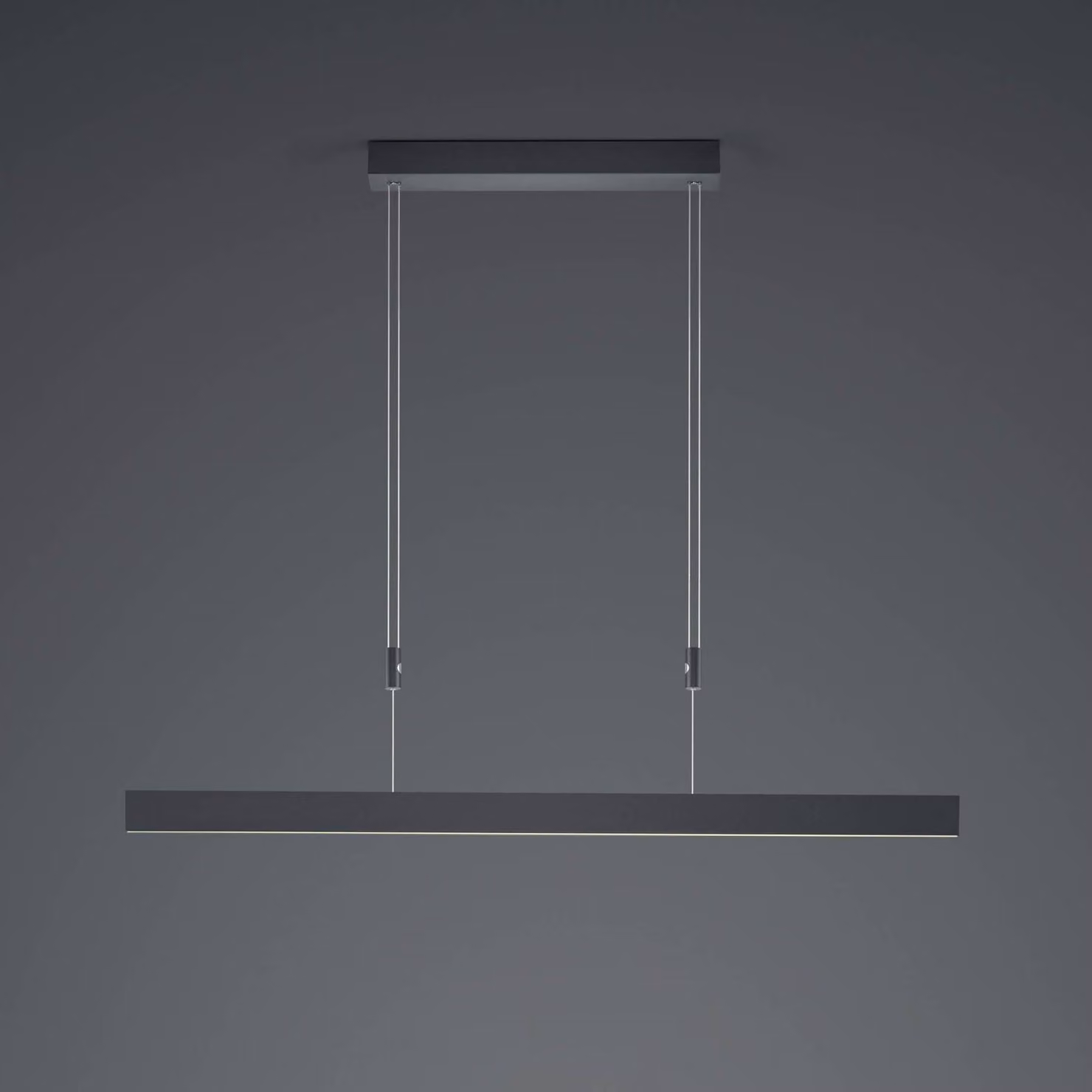 HELL Lampada a sospensione LED Delta, 100 cm, nero dimmerabile, Nero, Soggiorno / Sala da pranzo, Metallo, Moderno