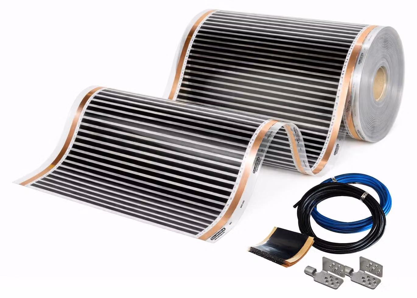 Riscaldamento a pavimento elettrico a infrarossi, con una potenza di 150 W/m² e una superficie di 3,0 m²