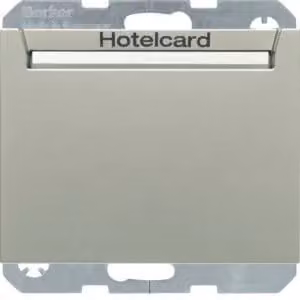 Berker 16417114 Interruttore a relè con elemento centrale per Hotelcard in acciaio inossidabile, verniciato Berker K.1/K.