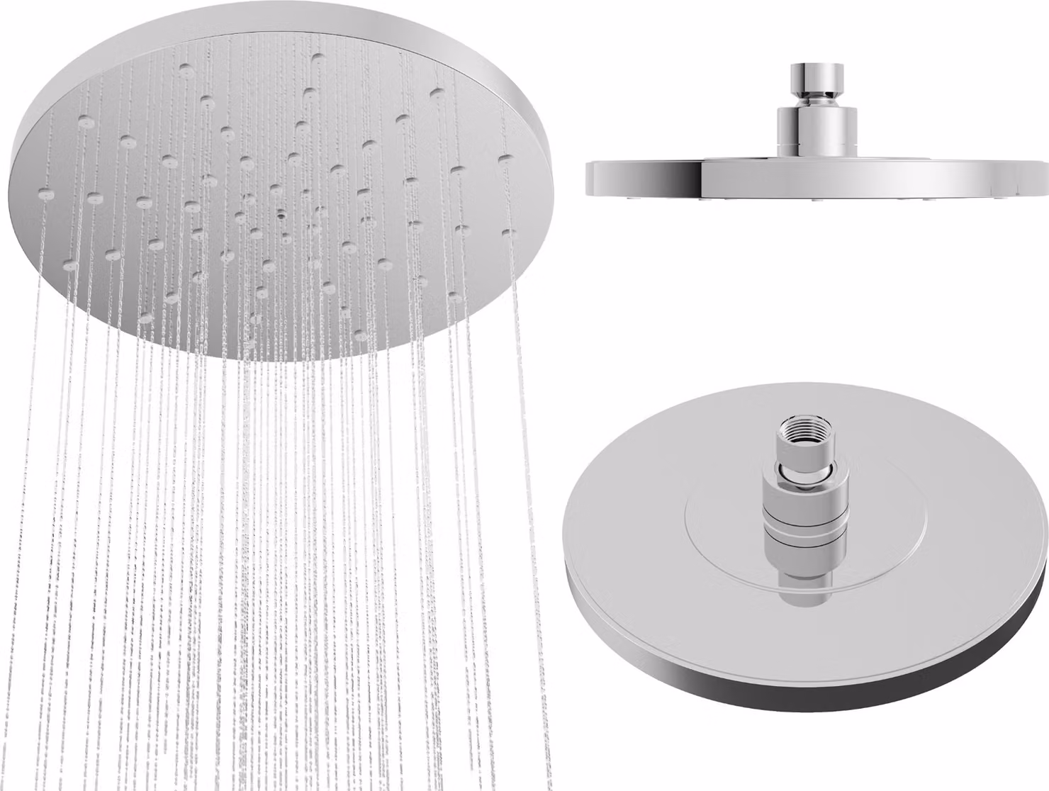 Granitan - Soffione doccia - Doccia a pioggia Ø 225 mm - Doccia cromato - UNIVERSAL