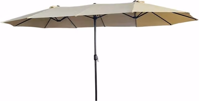 Ombrellone doppio da giardino Akord TILIA beige in acciaio L: 460 cm, P: 270 cm, H: 245 cm