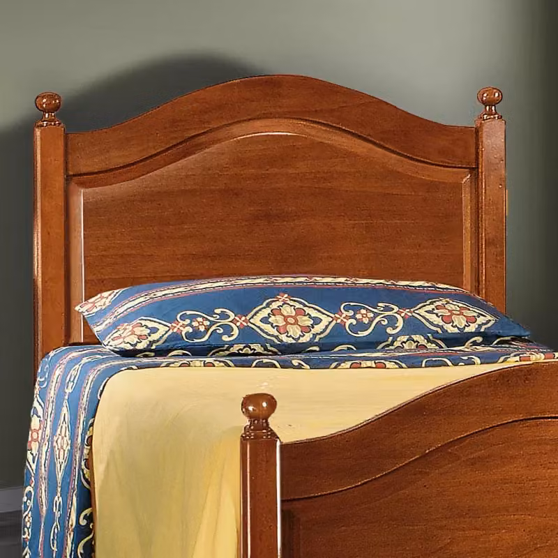Letto singolo classico in legno tinta noce Mobili 2G L/P/H: 100 x 212 x 111 cm – 4