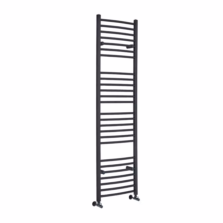 Scaldasalviette Curvo Antracite - Termoarredo Bagno - 1800 x 500mm - 715 Watt - Artle
