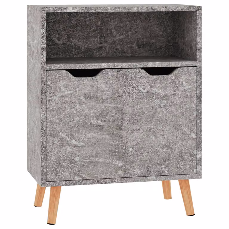 Credenza Grigio Cemento 60x30x72 cm in Legno Multistrato