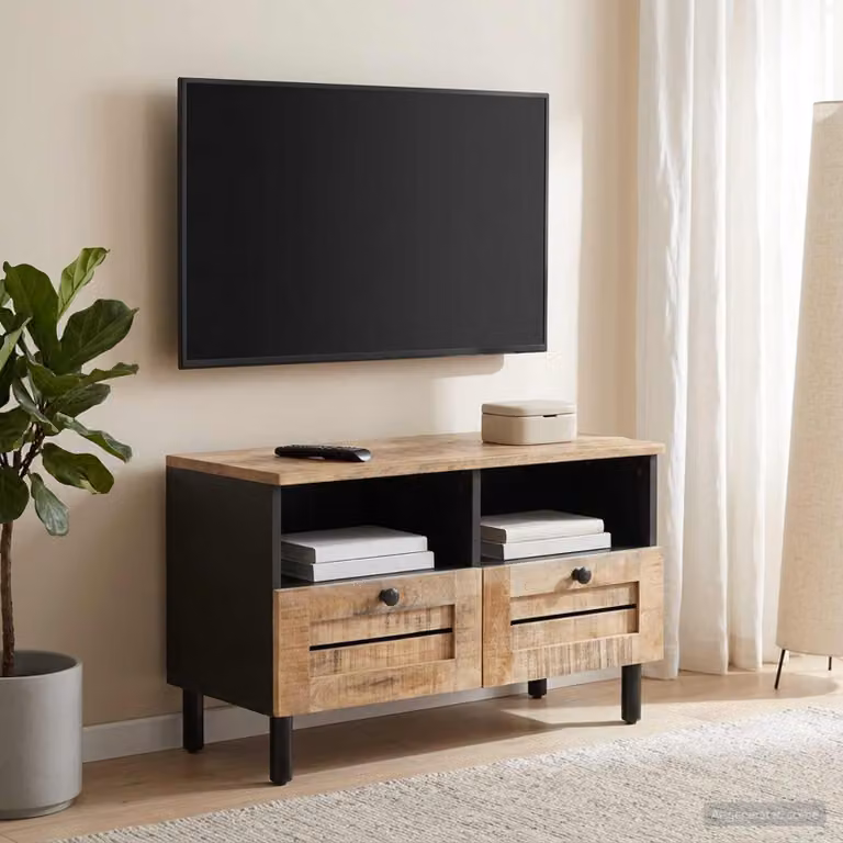Armadio di stoccaggio moderno vidaXL in legno di mango marrone L: 70 cm, P: 33 cm, H: 46 cm