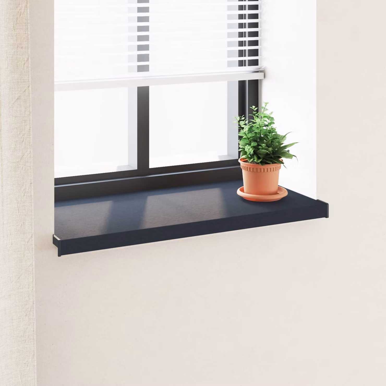 Soglia della finestra vidaXL in PVC con venature del legno, colore antracite