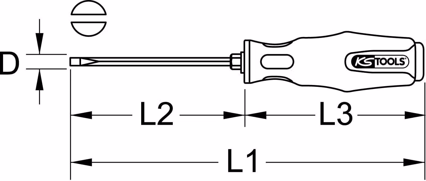 KS Tools 153.1003 Slotted screwdriver