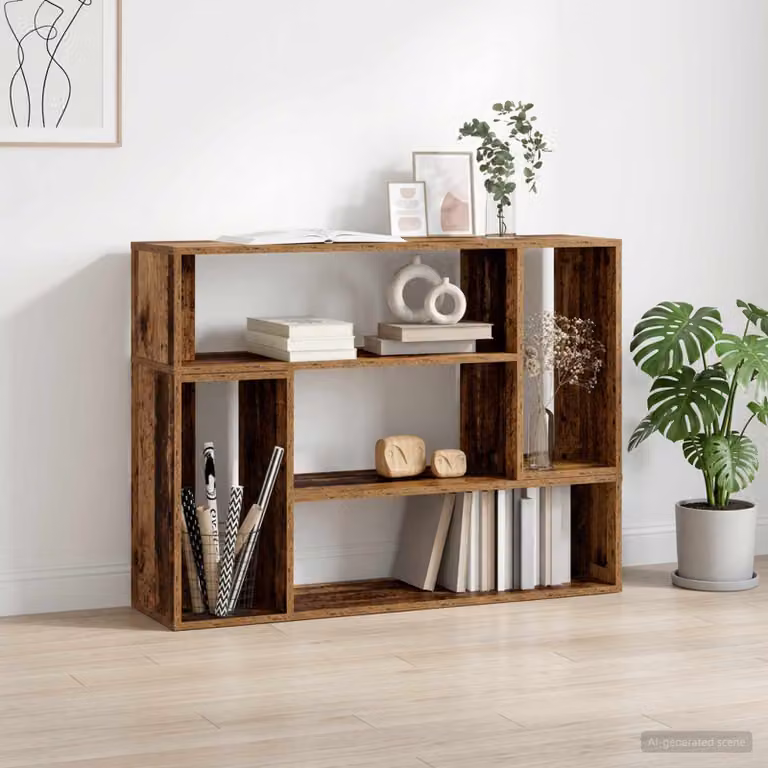 Mobile TV vidaXL in legno marrone, stile moderno, L 100 x P 30 x H 50 cm