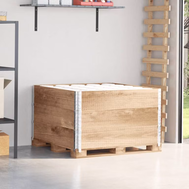 Letti rialzati in legno massello vidaXL, colore marrone, L: 100 cm, P: 100 cm, H: 60,5 cm