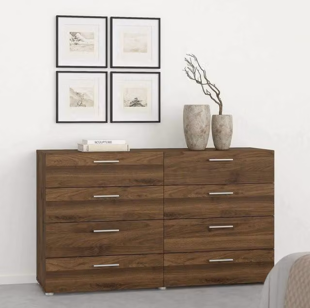 Credenza Phethai DMORA, Buffet e Madia da Soggiorno o Cucina, Colore Marrone, L 140 x P 40 x H 82 cm – 1