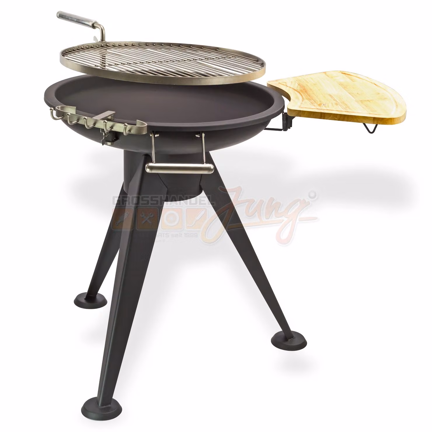 Griglia rotonda con griglia in acciaio inox da 55 cm Nevada