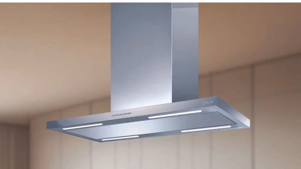 Cappa da isola Baraldi Lea Dry Drop in acciaio inox color argento con portata 900 m3/h, L: 90 cm, P: 60 cm – 2