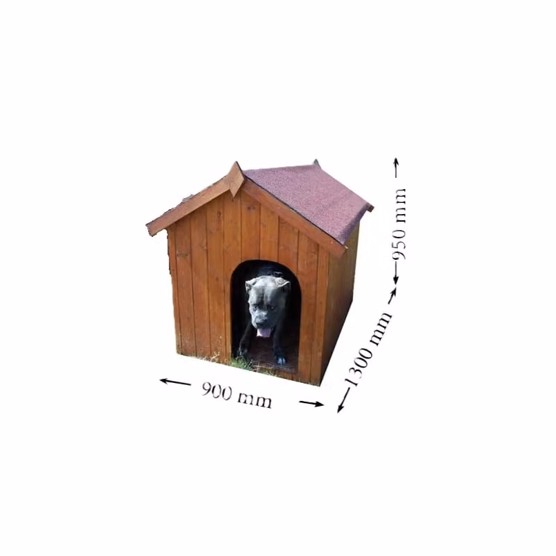 Cuccia da esterno per cani di taglia grande in legno color marrone Foresta L: 130 cm, P: 90 cm – 2