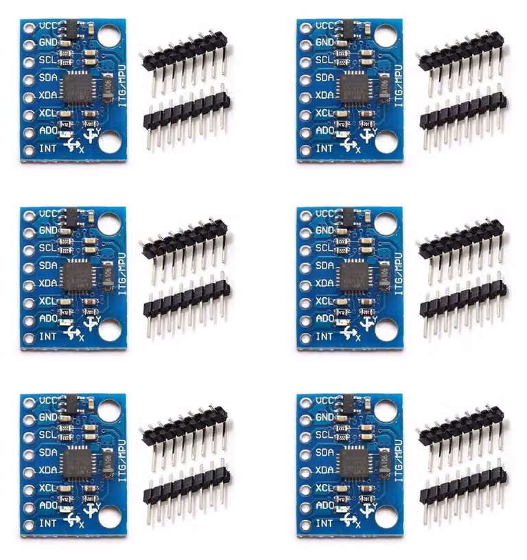Modulo MPU-6050, sensore a 6 assi, giroscopio + accelerometro, 16 bit, confezione da 6 pezzi.