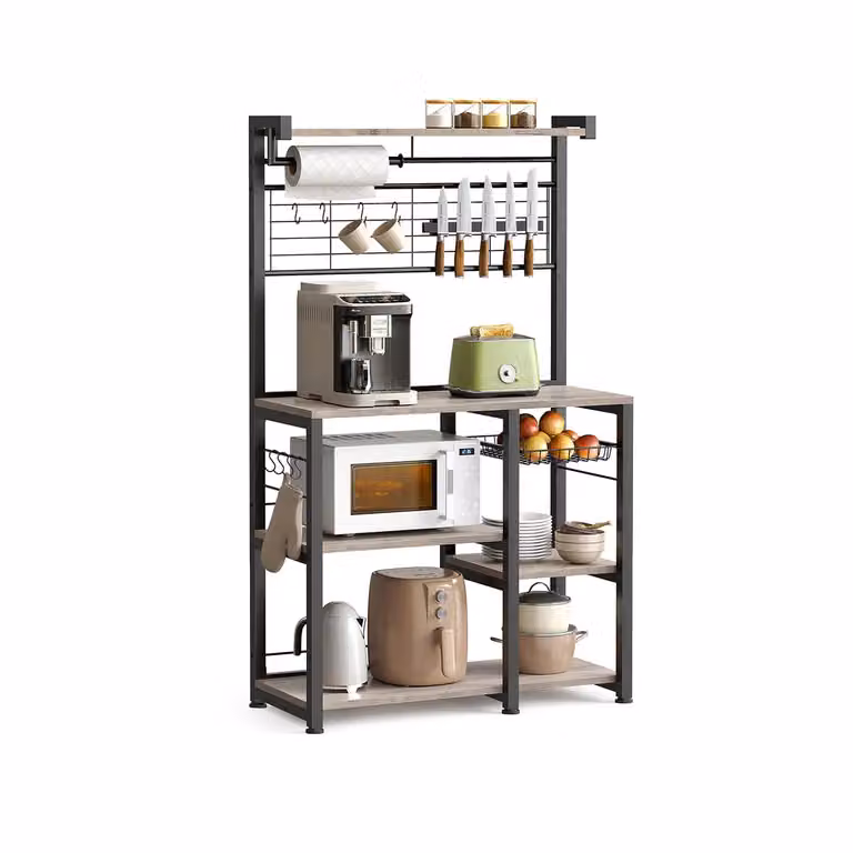 Scaffale per Microonde, Greige + Nero