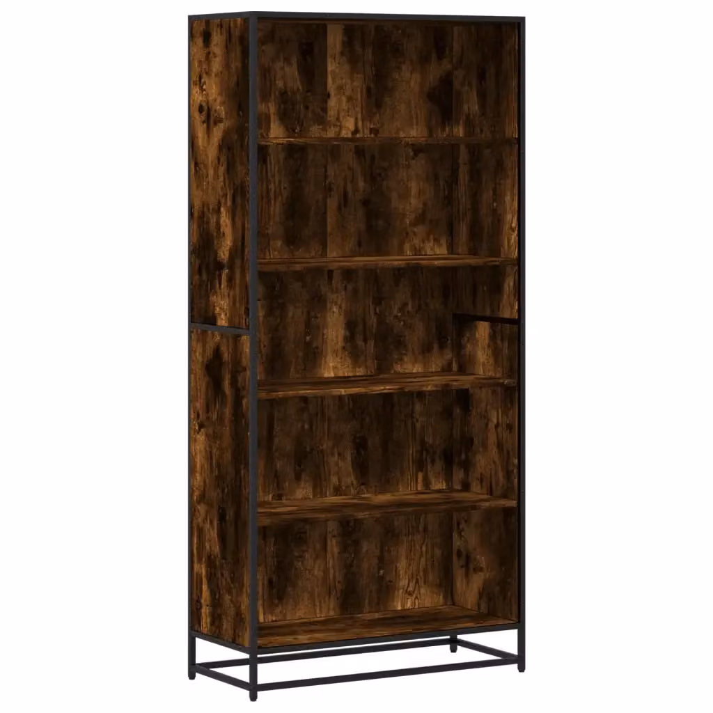 Libreria Industrial vidaXL in Legno e Metallo Marrone, L 80,5 x P 35 x H 170,5 cm – 2
