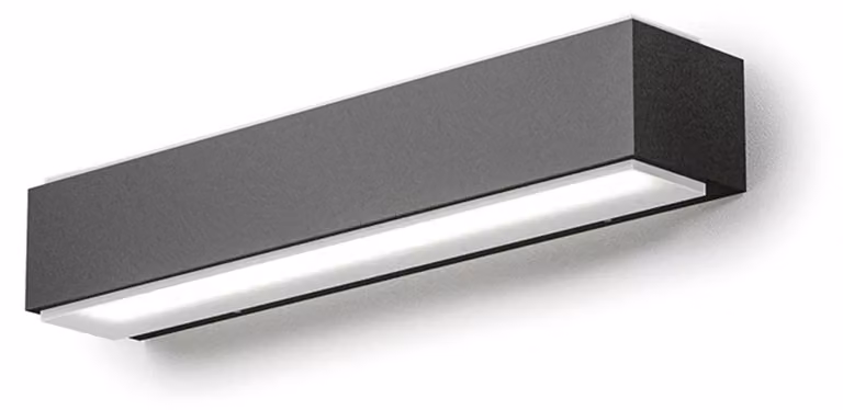Applique LED GES963C 20W Biemissione 919lm 3000K in Alluminio Pressofuso Grigio Antracite - Lampada da Parete per Esterni IP65 - Gea Luce