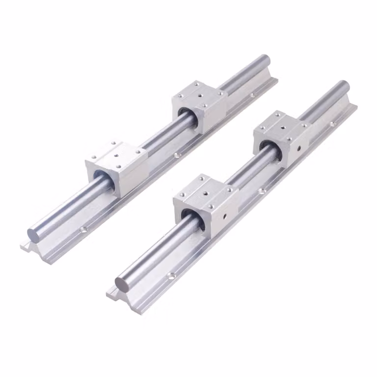 Sistema di guide lineari, diametro 25 mm, costruzione in lega di alluminio, 800 mm