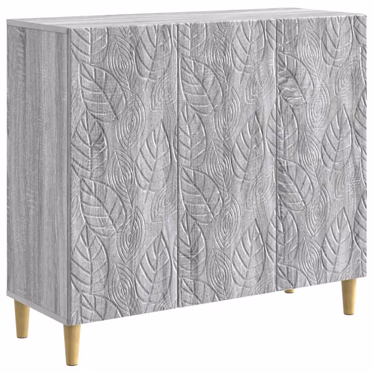 Credenza Sonoma grigio 89 x 34,5 x 80 cm Legno ingegnerizzato