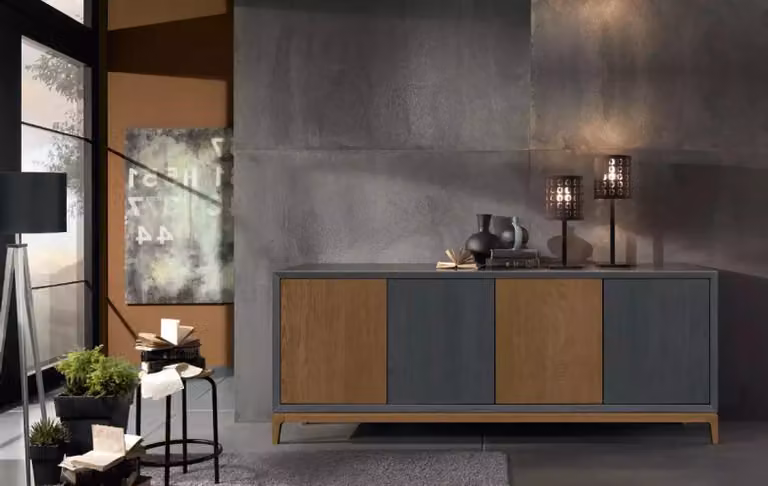 Wohnzimmer Sideboard neue Farbe grau Kommode modern