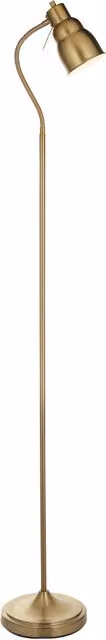 Lampada da terra industrial Endon in ottone con braccio regolabile e attacco GU10 – 1