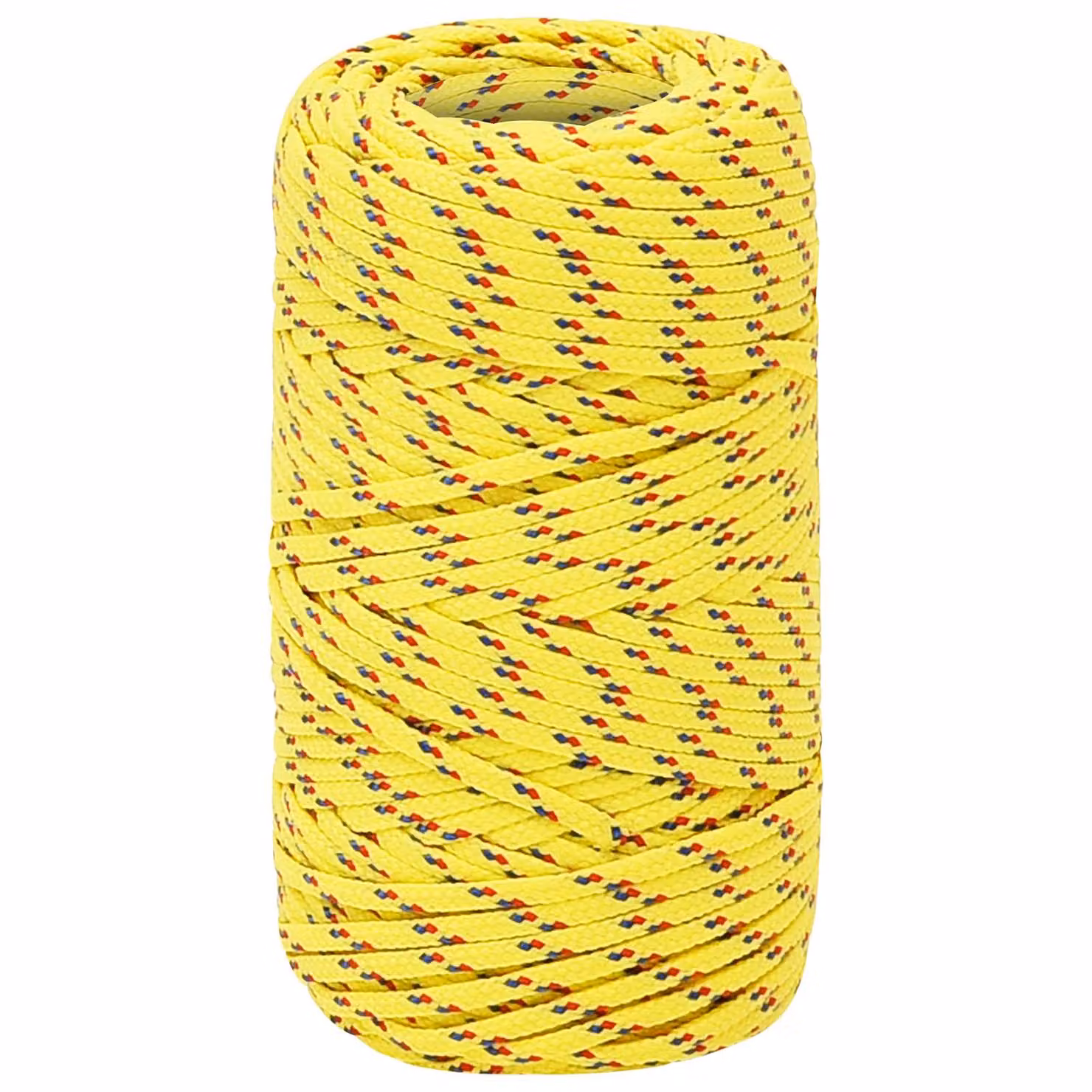 Corda multiuso vidaXL in plastica gialla, lunghezza 25 m, diametro 2 mm, carico massimo 27 kg