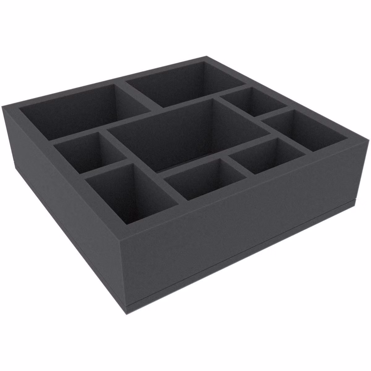 Inserto in schiuma 295x295x85 mm con 9 scomparti per giochi da tavolo