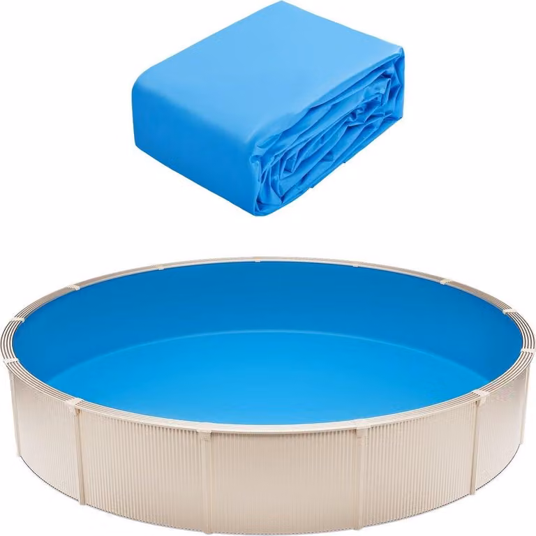 Rivestimento per piscina rotonda 15 piedi Rivestimento per piscina Unibead Altezza parete 47 pollici Tinta unita