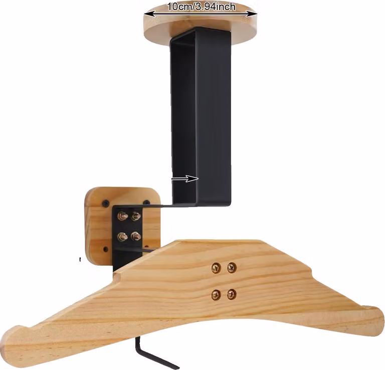 Portacasco, struttura in legno resistente, design salvaspazio, colore legno