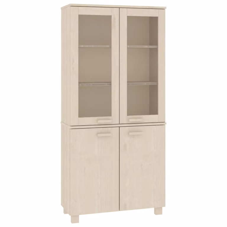 Credenza HAMAR in Legno Massello di Pino Marrone