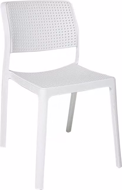 Set di 2 sedie impilabili in polipropilene bianco Mobili 2G