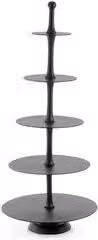 Alzata decorativa a 5 piani Bizzotto in metallo nero opaco H: 152 cm, L: 63 cm