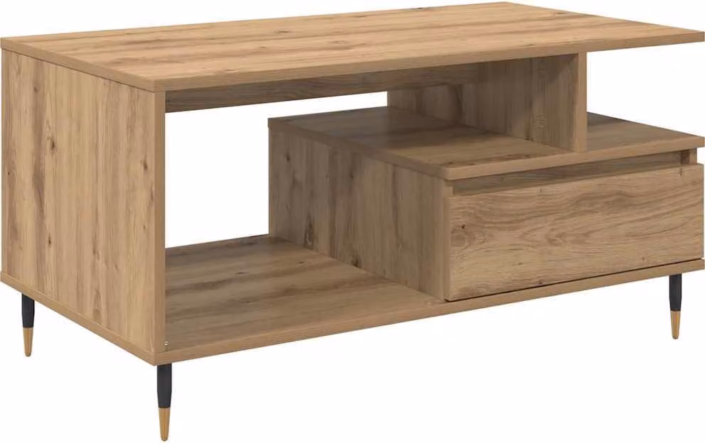Tavolino da salotto Rovere artigianale 90 x 49 x 45 cm